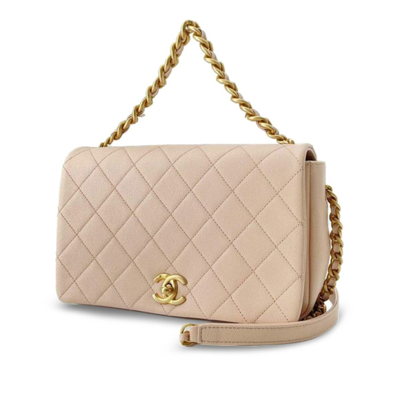 CHANEL Medium Cream Caviar Fashion Flap Bag - Picture 3 of 17